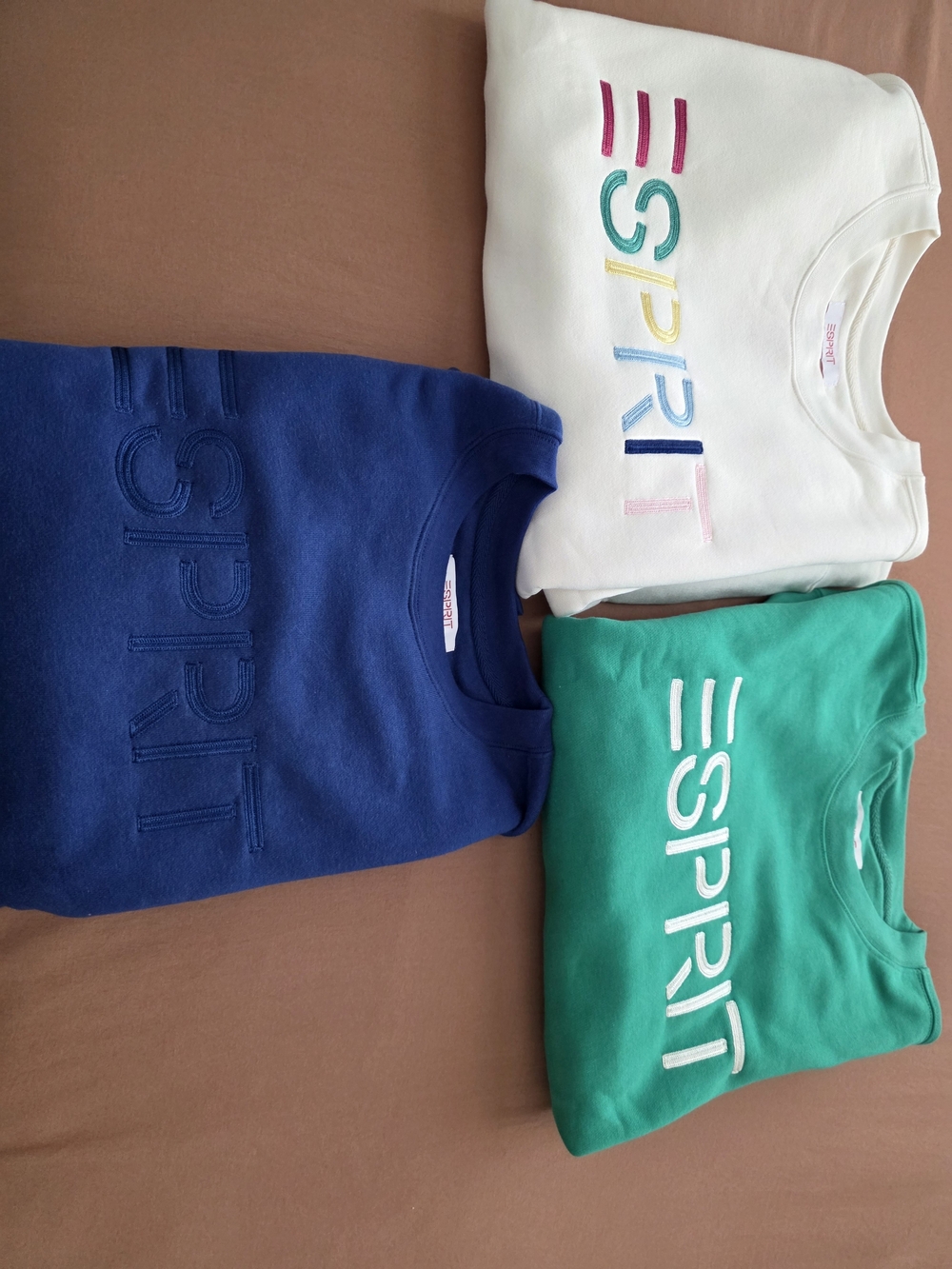 Set Of Esprit Sweaters in White, Blue, Green
